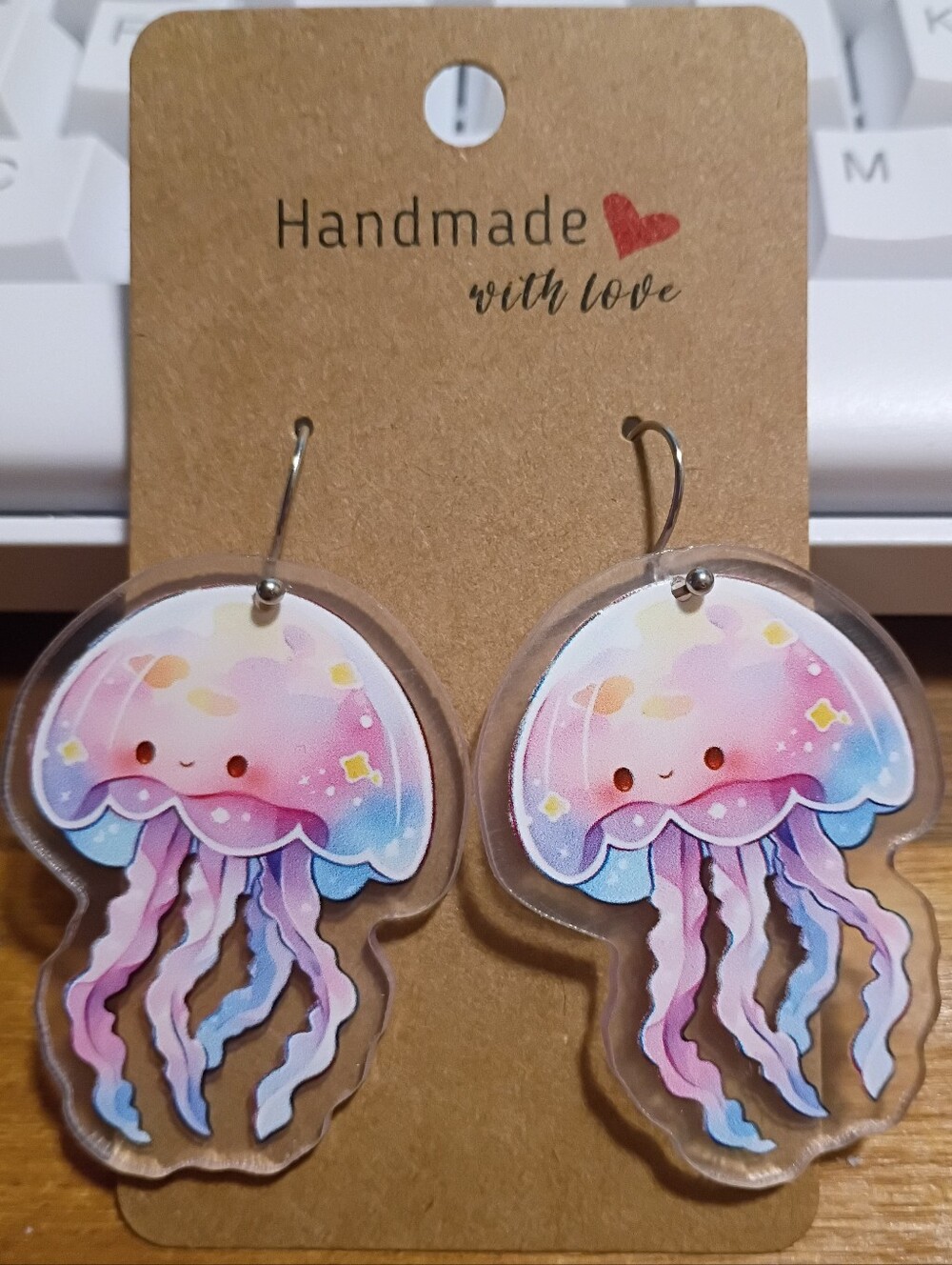 Pink Purple Blue Cute Cartoon Jellyfish Animal Fashion Earrings